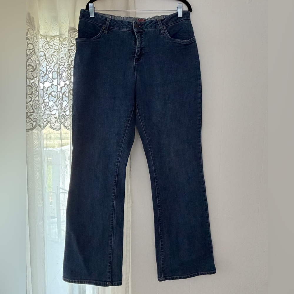 Smith's Dungarees Jeans Women Size 14 Blue Excellent Bootcut‎ Elastic Waist